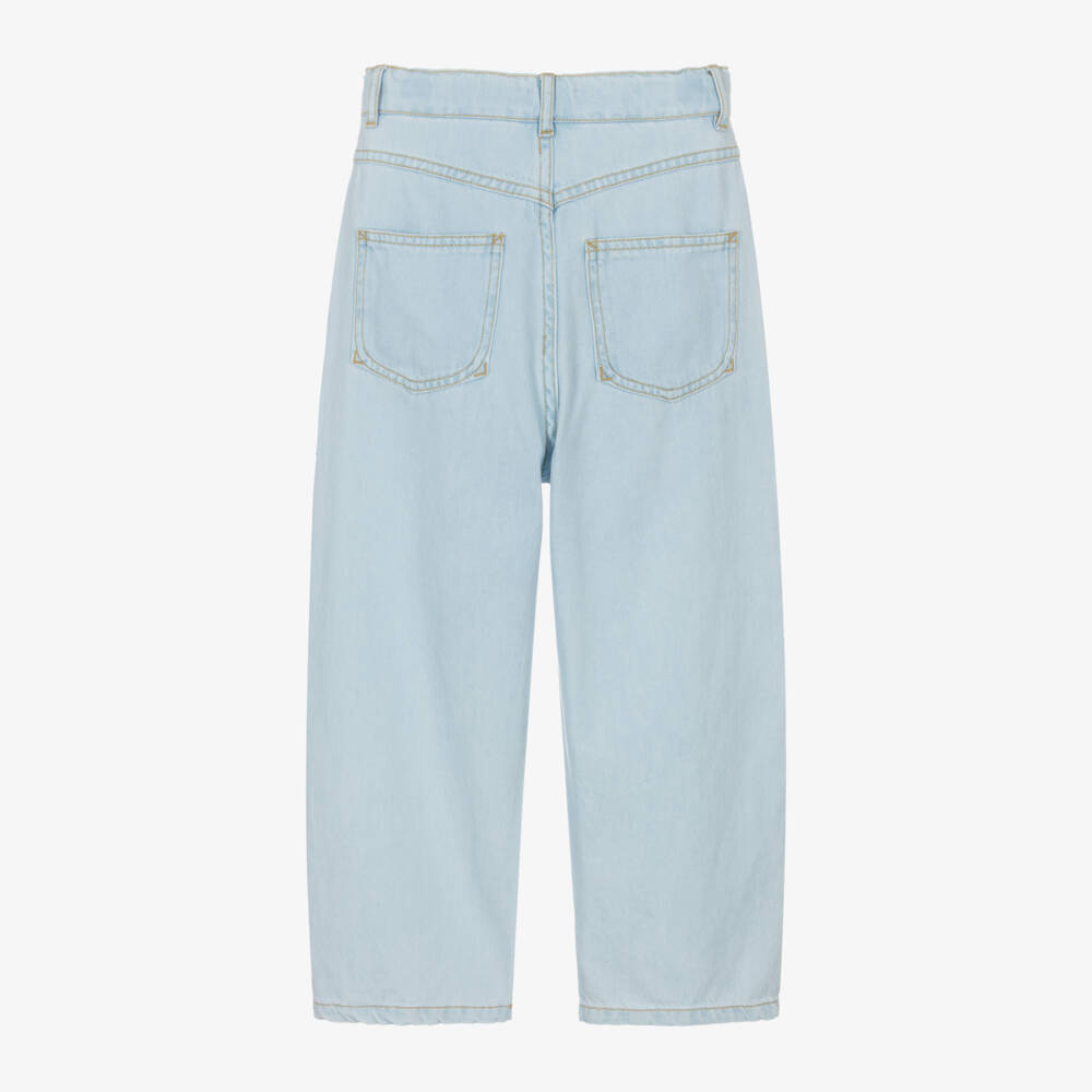 KENZO KIDS-Girls Soft Blue Denim Trousers | Childrensalon Outlet