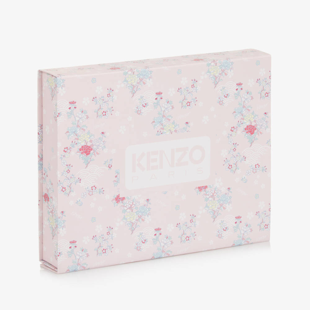 KENZO KIDS-Girls Soft Pink Floral Trousers Set | Childrensalon Outlet