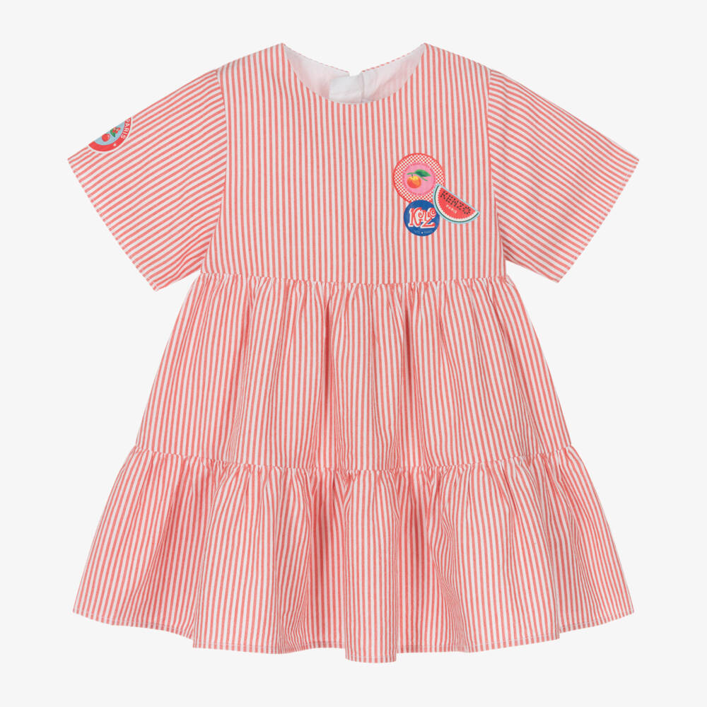 KENZO KIDS-فستان الفاكهة المخطط للبنات | Childrensalon Outlet