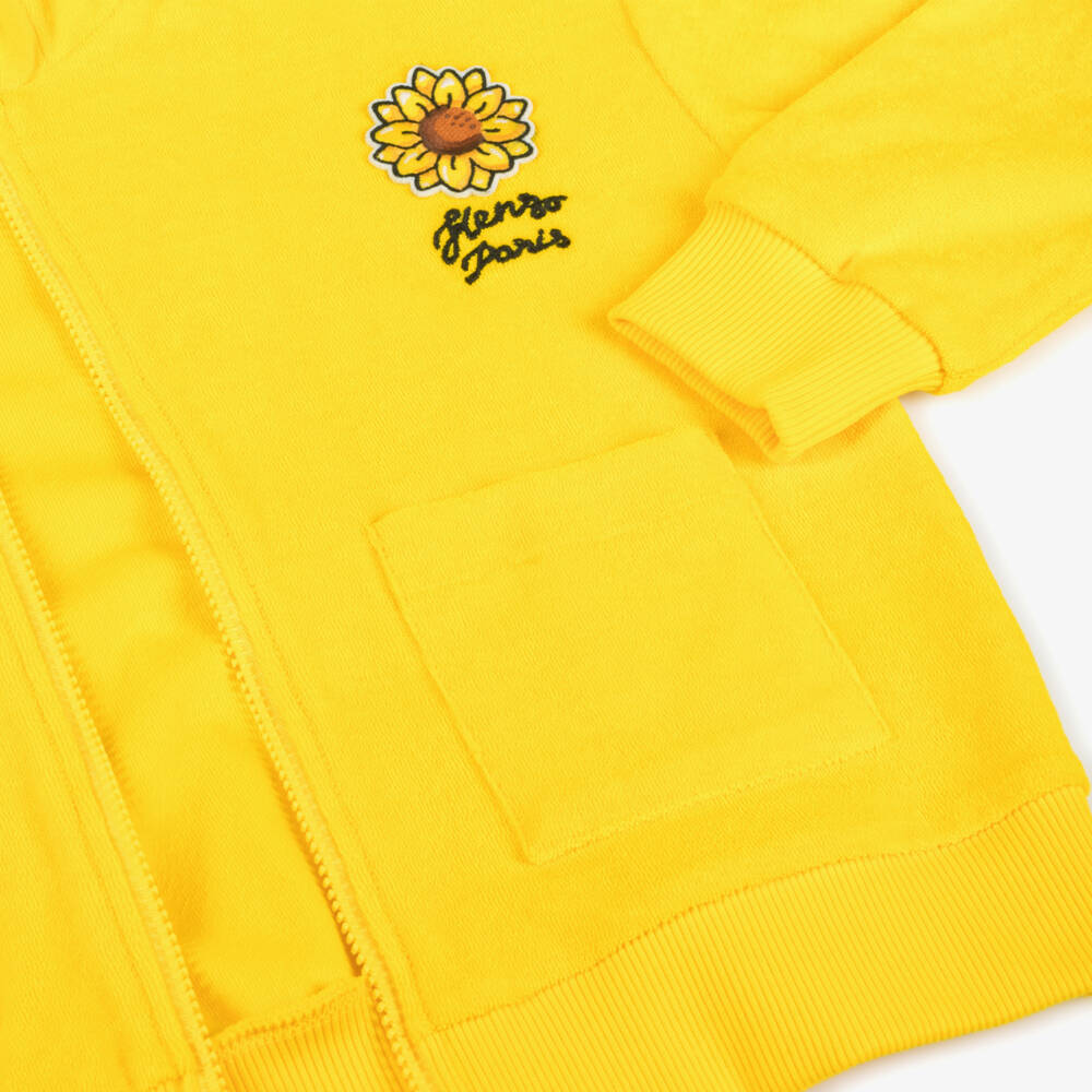 KENZO KIDS-Хлопковая махровая толстовка Sunny для девочек | Childrensalon Outlet