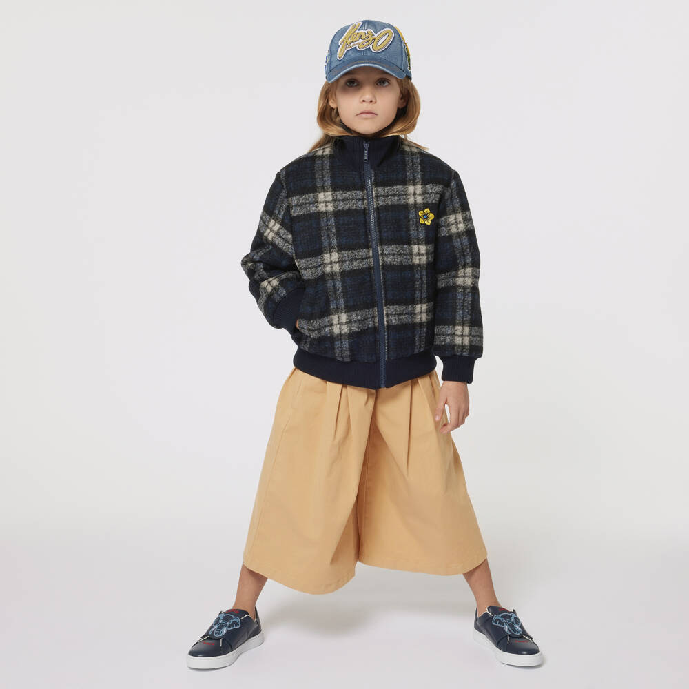 KENZO KIDS-Girls Tan Cotton Twill Culottes | Childrensalon Outlet