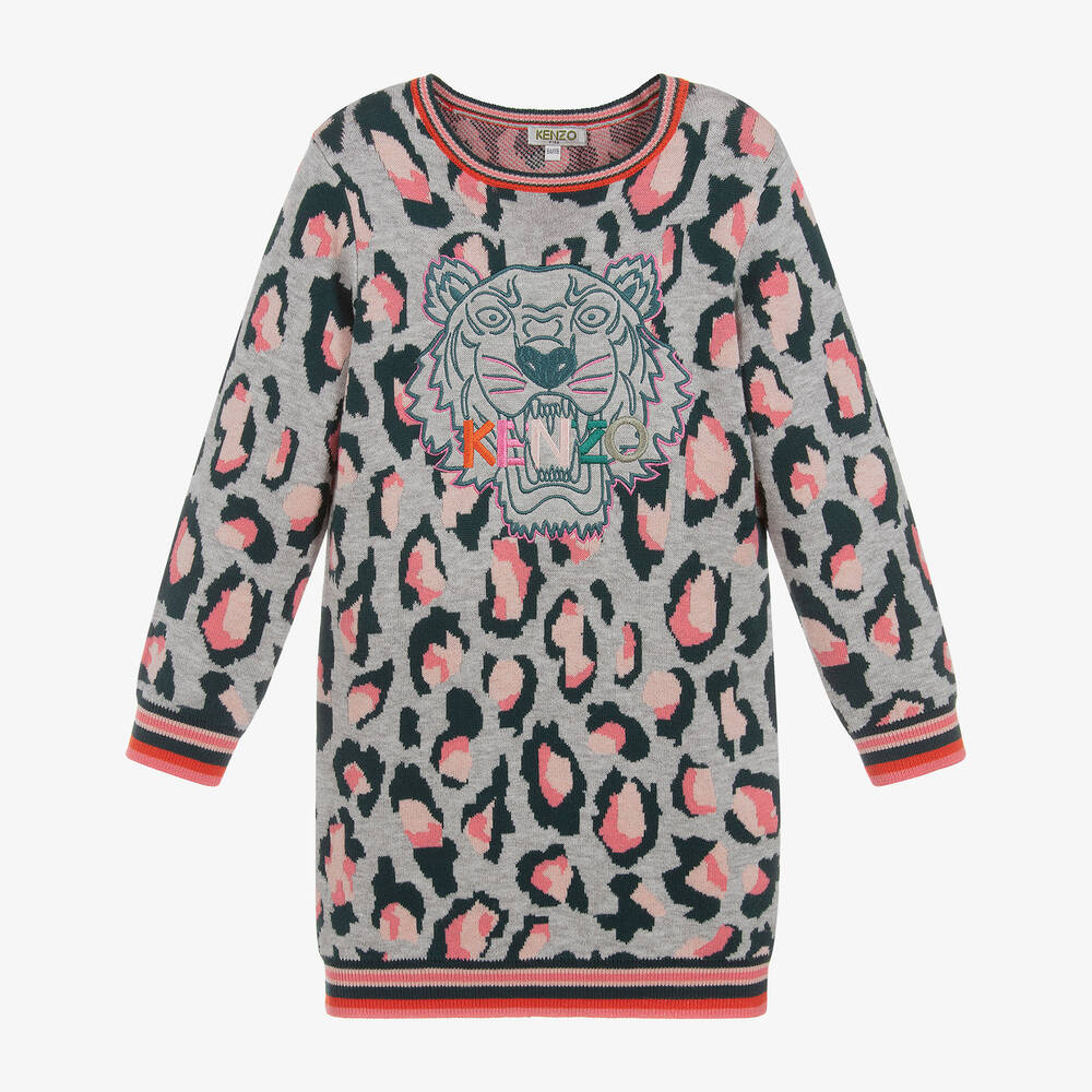 KENZO KIDS-Girls Tiger Knitted Dress | Childrensalon Outlet
