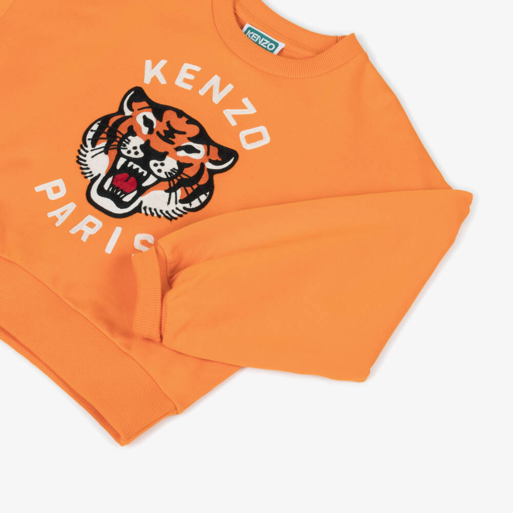 KENZO KIDS-Girls Vibrant Cotton Tiger Jumper | Childrensalon Outlet