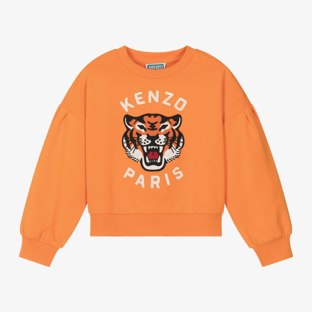 KENZO KIDS-كنزة قطنية زاهية للبنات بنقشة النمر | Childrensalon Outlet