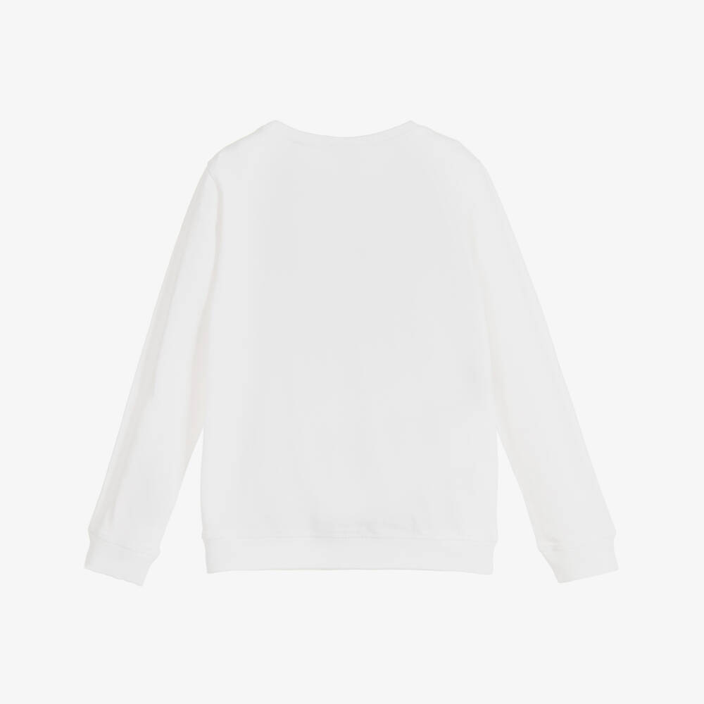 KENZO KIDS-Girls White Beaded 'Tiger' Sweatshirt | Childrensalon Outlet