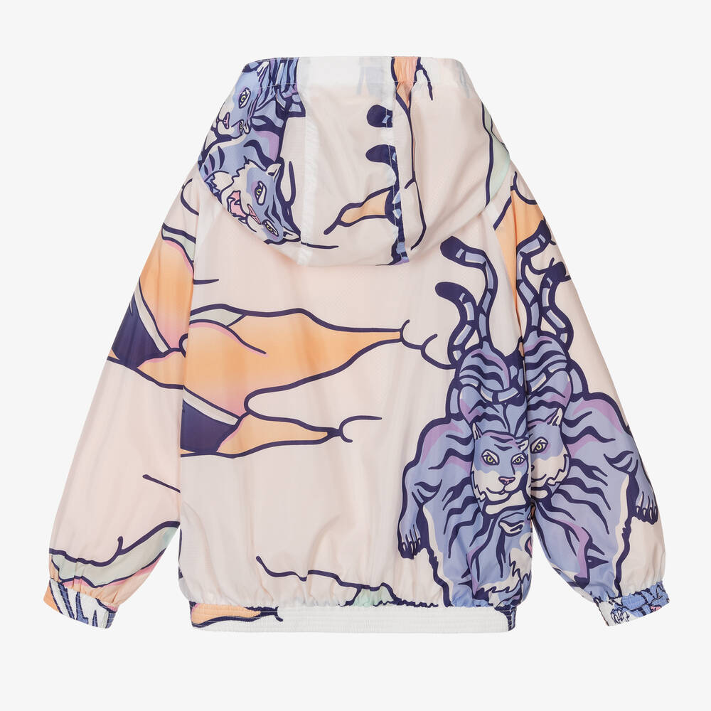 KENZO KIDS-Бело-синяя куртка с капюшоном | Childrensalon Outlet