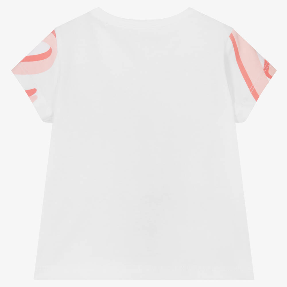 كينزو كيدز-تيشيرت قطن لون أبيض للبنات | Childrensalon Outlet