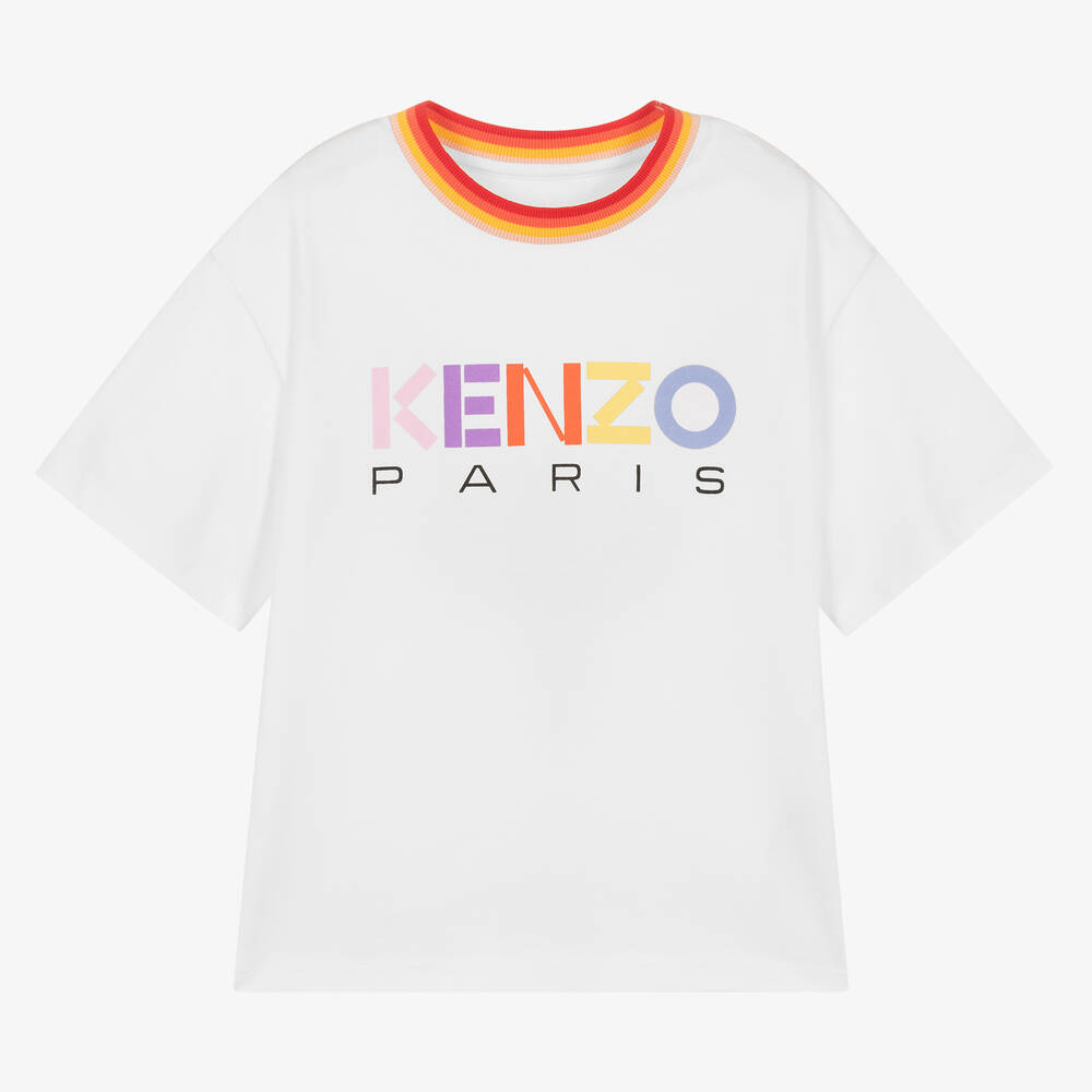 KENZO KIDS - Weißes Baumwoll-T-Shirt (M) | Childrensalon