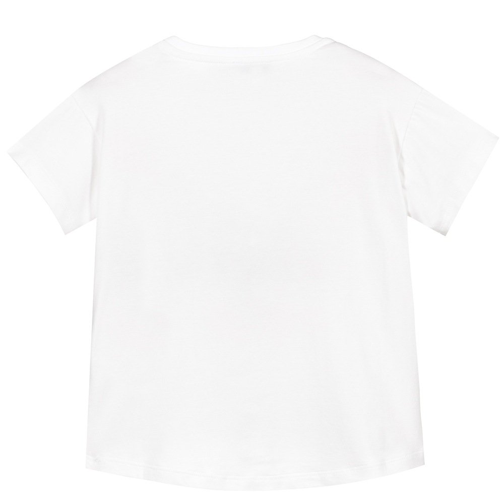 KENZO KIDS-Girls White Cotton T-Shirt | Childrensalon Outlet
