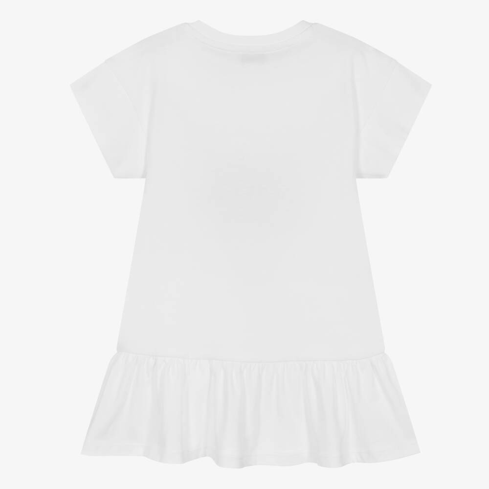 KENZO KIDS-Girls White Jersey Tiger Dress | Childrensalon Outlet
