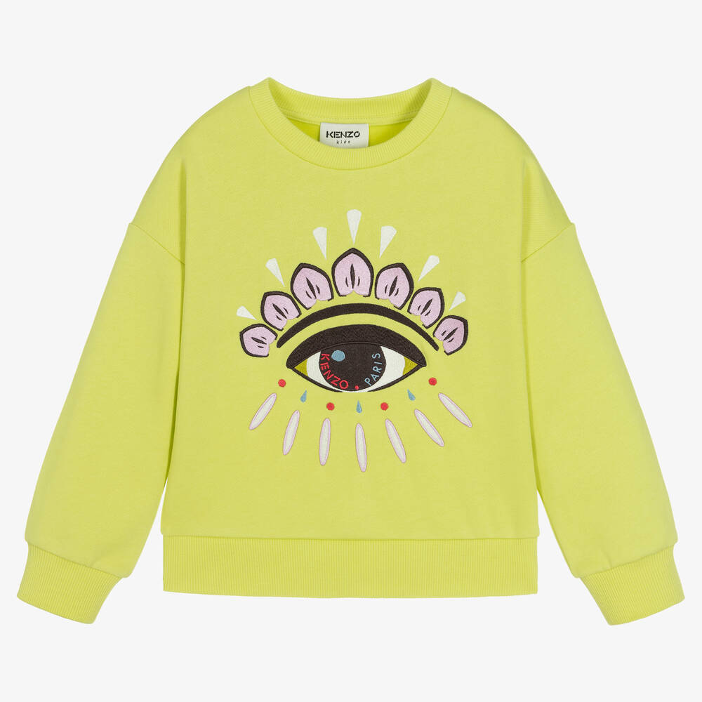 KENZO KIDS - Желтый свитшот с глазом для девочек | Childrensalon