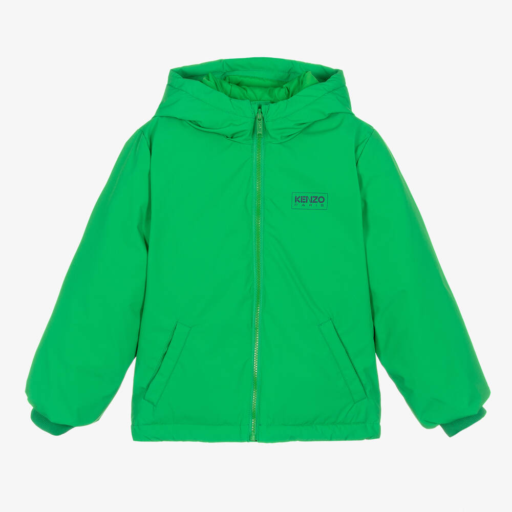 KENZO KIDS - Green Down Puffer Jacket | Childrensalon
