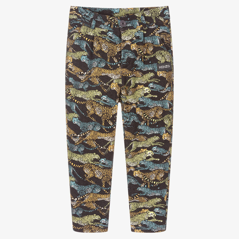 KENZO KIDS - Pantalon gris guépard en coton | Childrensalon