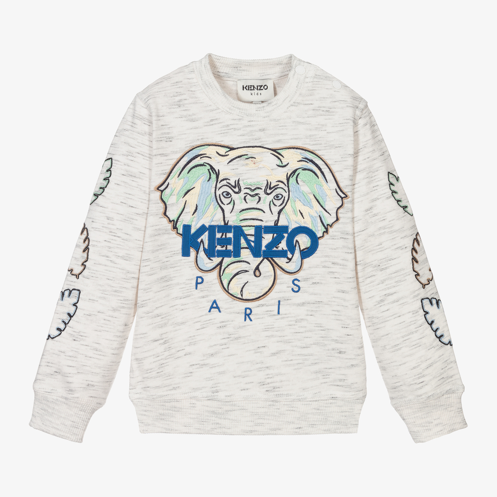 KENZO KIDS - Grey Elephant Sweatshirt | Childrensalon