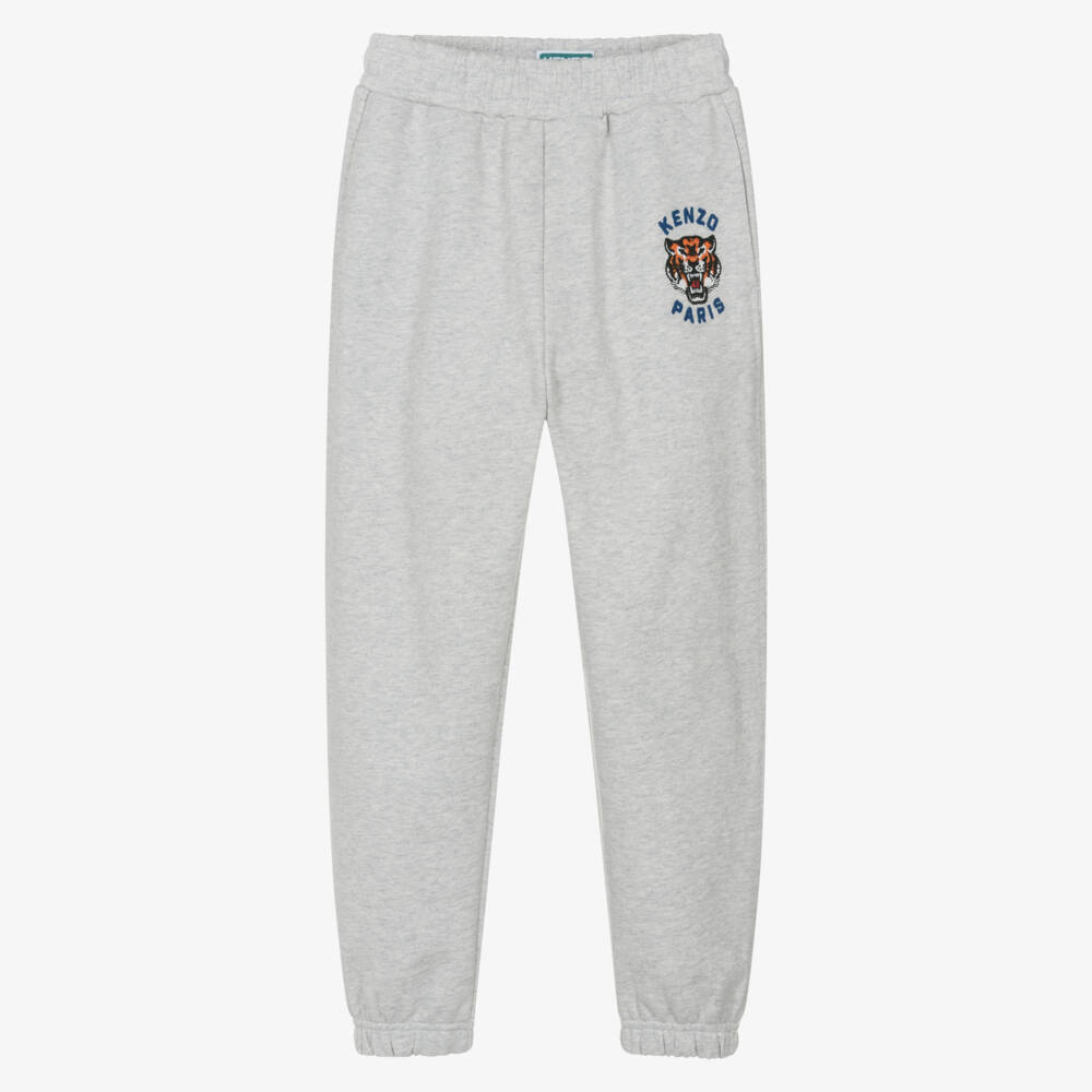 KENZO KIDS-Grey Logo Joggers | Childrensalon Outlet