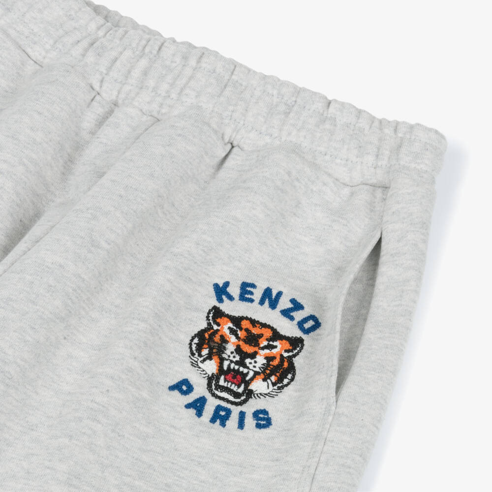 KENZO KIDS-Grey Logo Joggers | Childrensalon Outlet