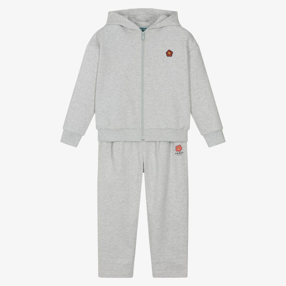 KENZO KIDS-Grey Logo Tracksuit | Childrensalon Outlet