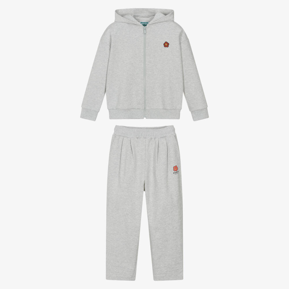 KENZO KIDS-Grey Logo Tracksuit | Childrensalon Outlet