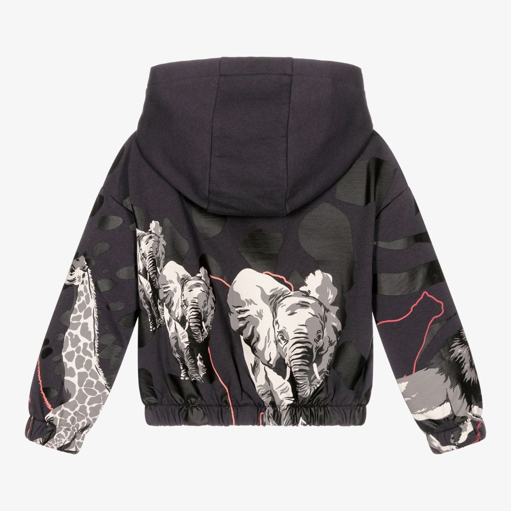 開店祝い KENZO KIDS - Grey Logo Zip-Up Hoodie | Childrensalon Outlet トップス