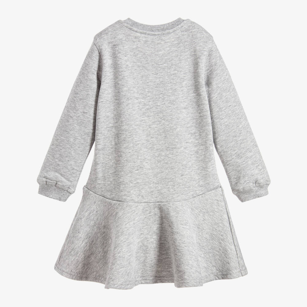KENZO KIDS-Grey Tiger Sweatshirt Dress | Childrensalon Outlet