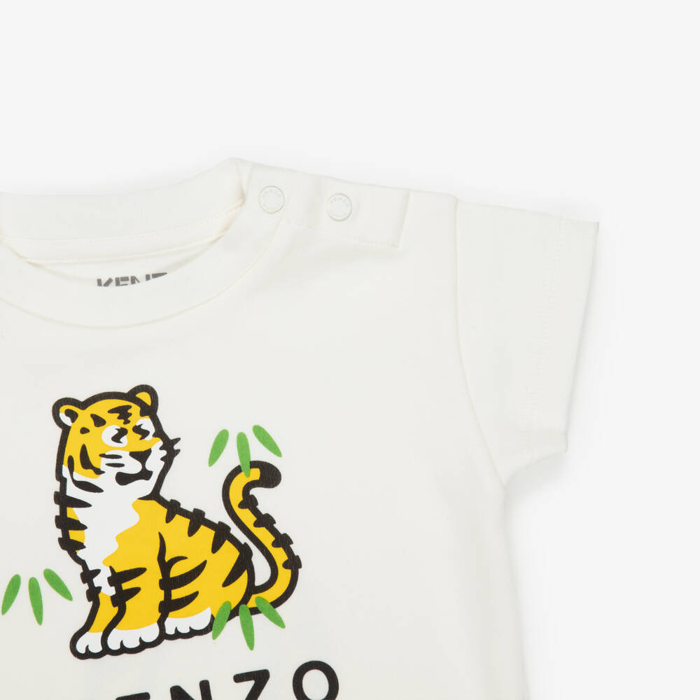 KENZO KIDS-Ivory 3 Piece Tracksuit | Childrensalon Outlet