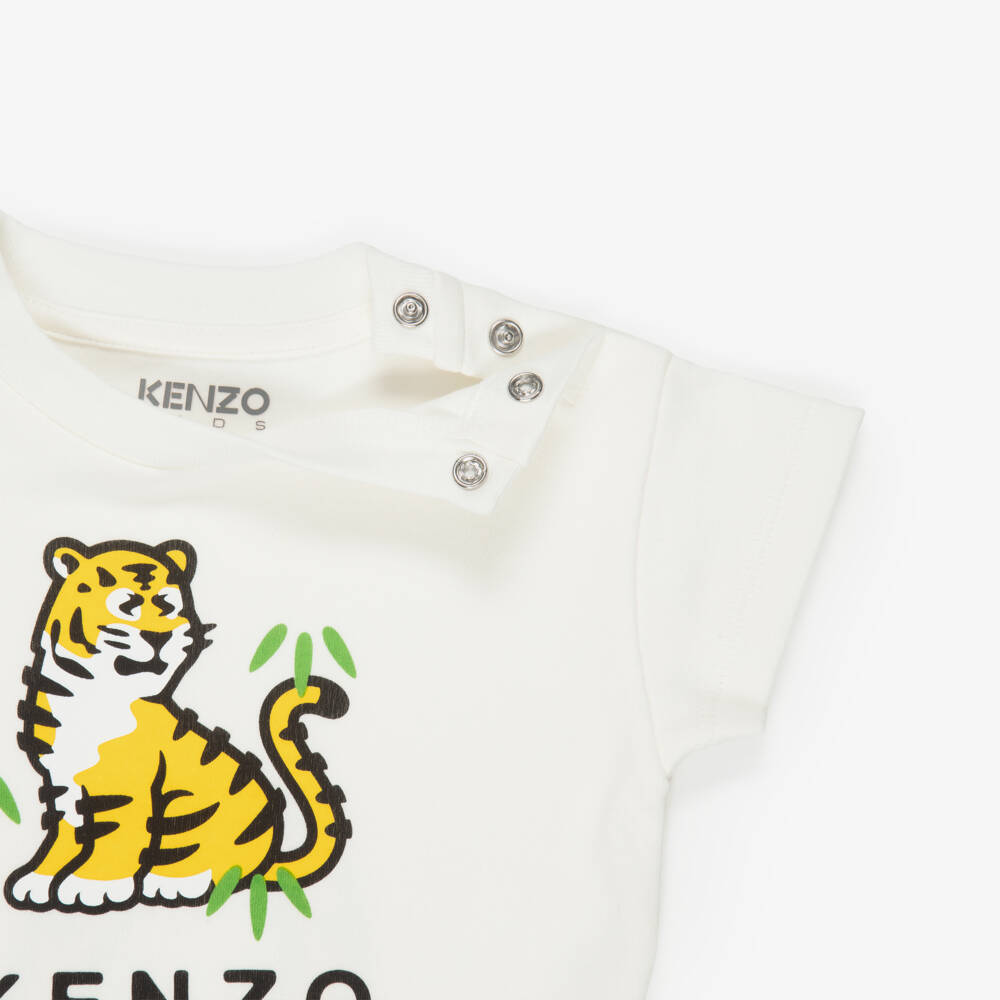 KENZO KIDS-Ivory 3 Piece Tracksuit | Childrensalon Outlet