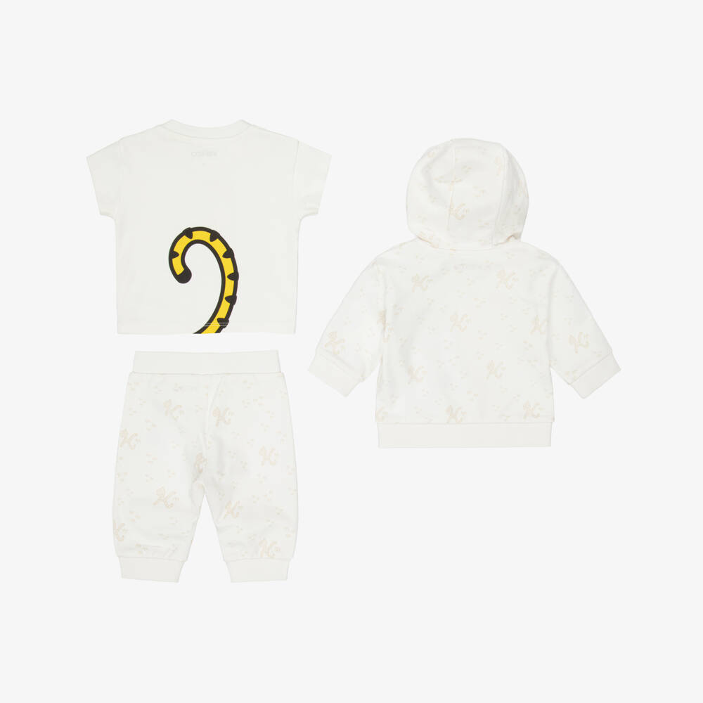 KENZO KIDS-Ivory 3 Piece Tracksuit | Childrensalon Outlet