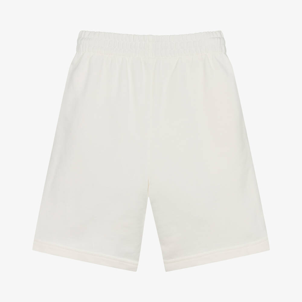 KENZO KIDS-Ivory Cotton Jersey Shorts | Childrensalon Outlet
