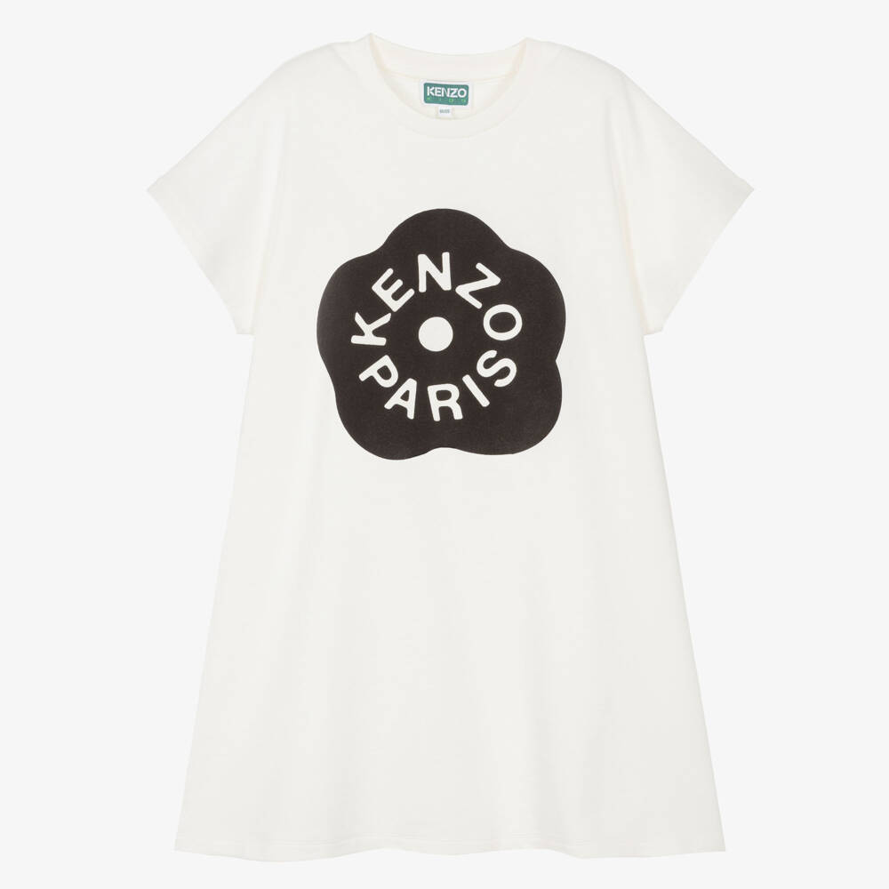 KENZO KIDS-Ivory Floral Dress | Childrensalon Outlet