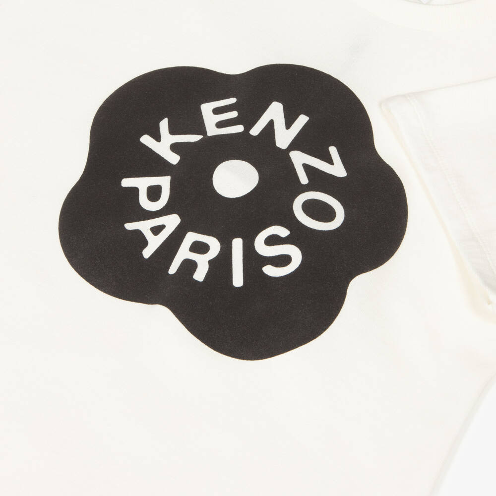 KENZO KIDS-Ivory Floral Dress | Childrensalon Outlet