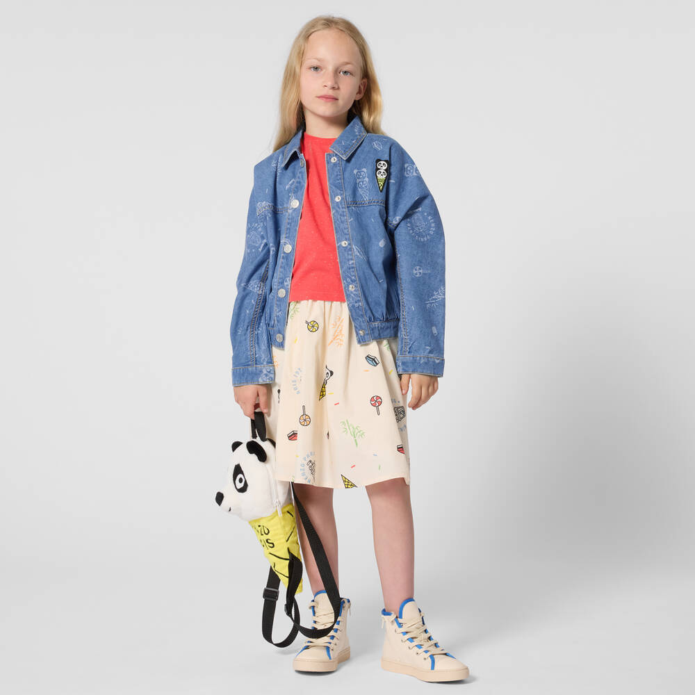 KENZO KIDS-Ivory Pattern Skirt | Childrensalon Outlet