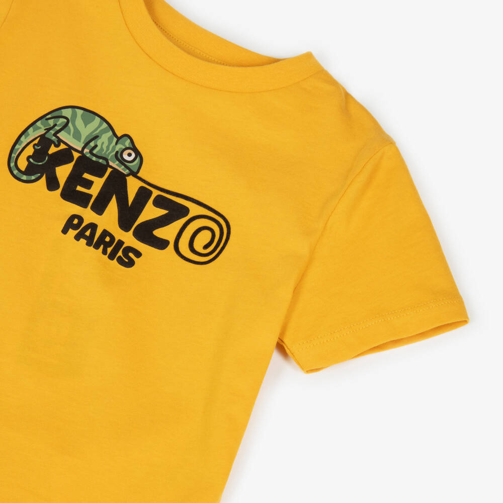 KENZO KIDS-Jungle Adventure Kids Yellow Tee | Childrensalon Outlet
