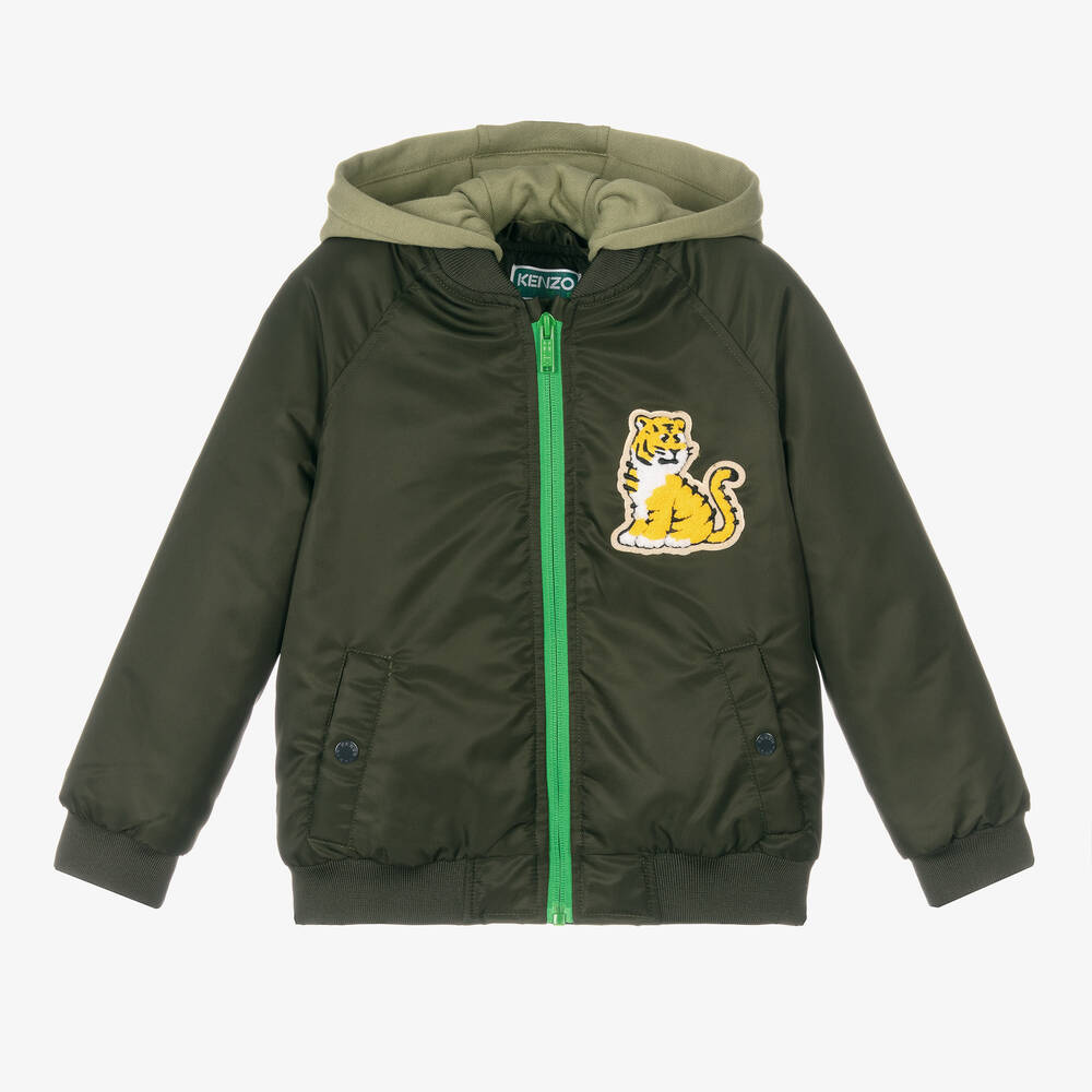 KENZO KIDS - Khaki Green KOTORA Bomber Jacket | Childrensalon