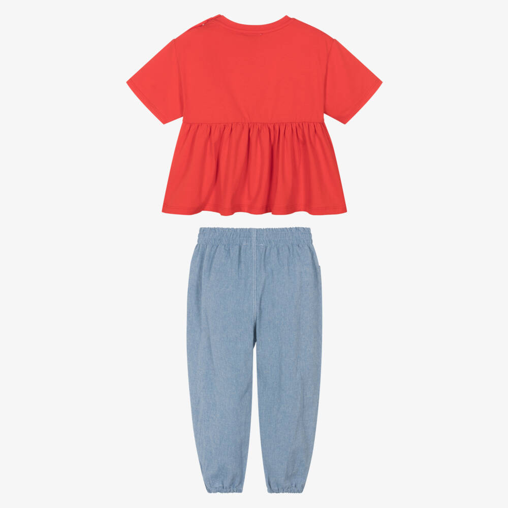 KENZO KIDS-Яркий хлопковый ансамбль для девочек | Childrensalon Outlet