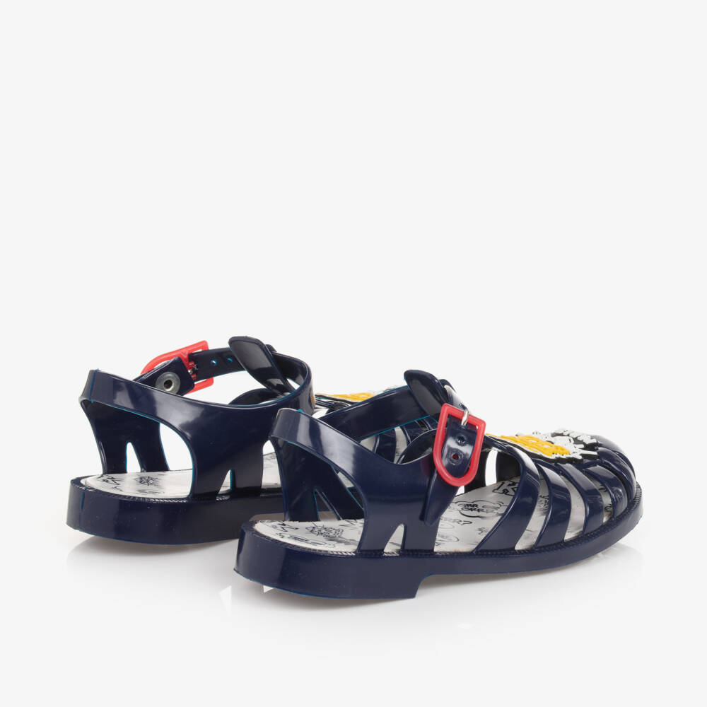 KENZO KIDS-Navy Blue Cartoon Tiger Jelly Shoes | Childrensalon Outlet