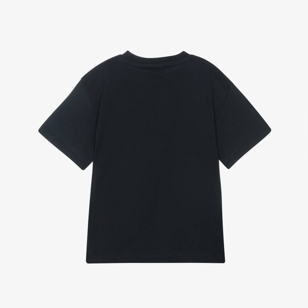 KENZO KIDS-Navy Blue Cotton Jersey Lucky Tiger T-Shirt | Childrensalon Outlet