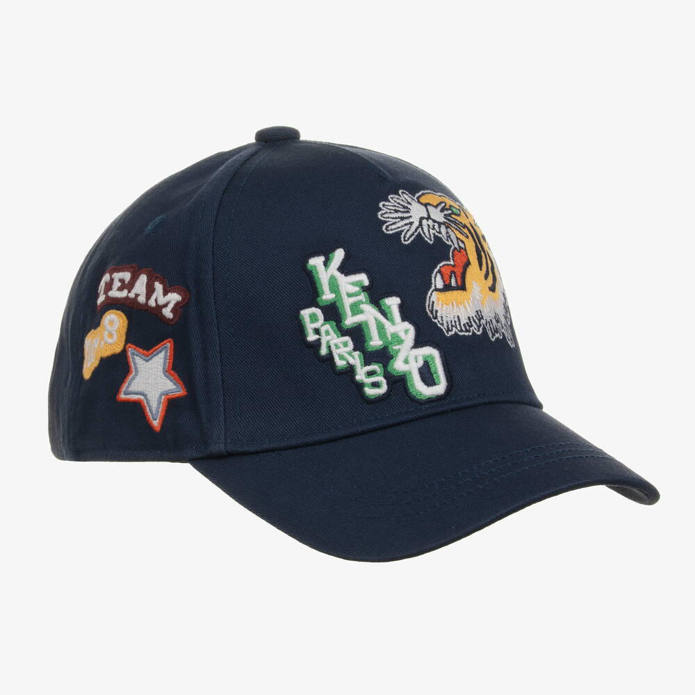 KENZO KIDS - Varsity Tiger Baumwolltwillcap Navy | Childrensalon