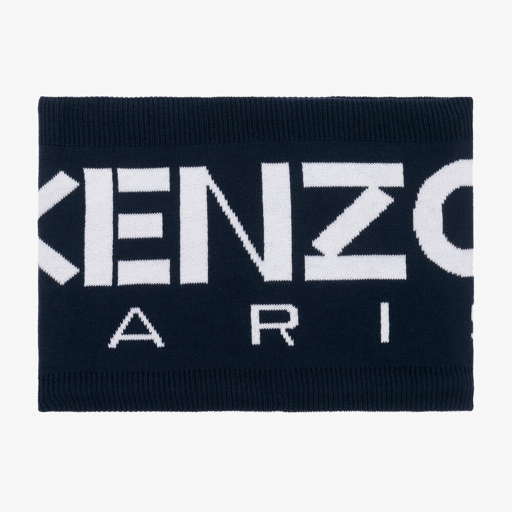 KENZO KIDS-Синий снуд из хлопка и шерсти | Childrensalon Outlet
