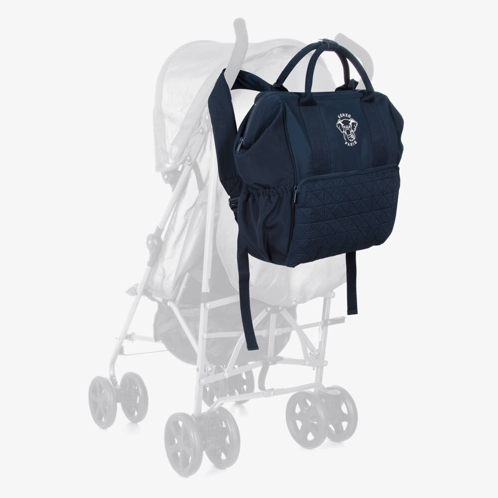 KENZO KIDS-Navy Blue Elephant Backpack (40cm) | Childrensalon Outlet