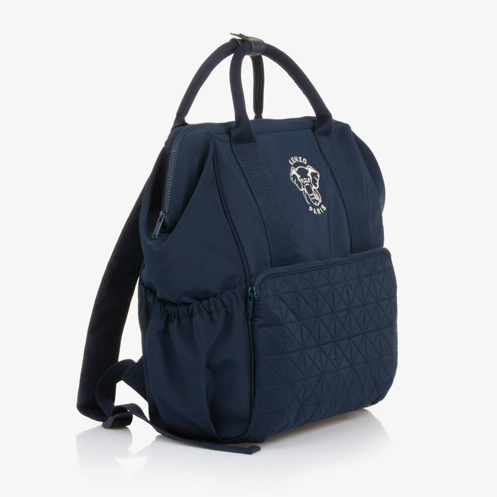 KENZO KIDS-Navy Blue Elephant Backpack (40cm) | Childrensalon Outlet