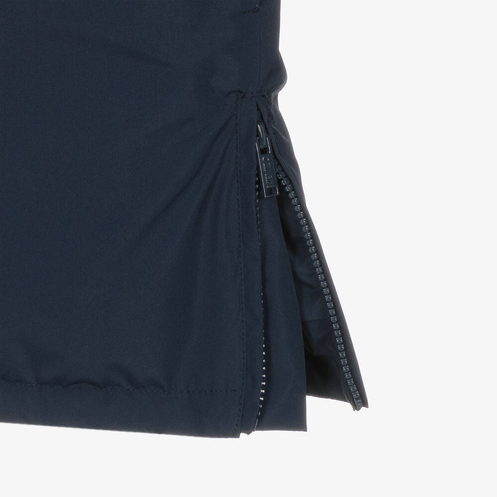 KENZO KIDS-Navy Blue Hooded Down Coat | Childrensalon Outlet