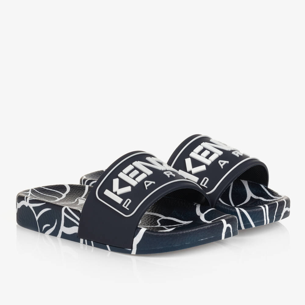 KENZO KIDS-شبشب سلايدرز لون كحلي | Childrensalon Outlet