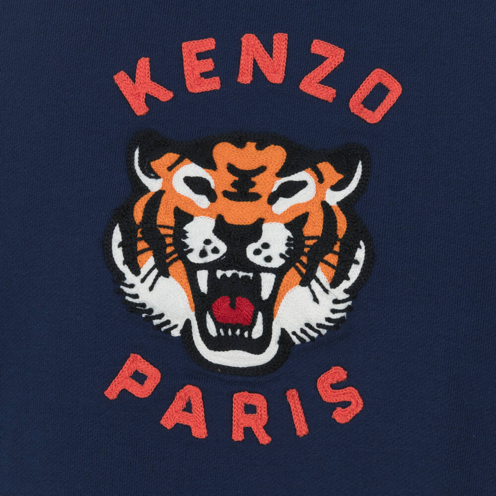 KENZO KIDS-Navy Blue Tiger Motif Jumper | Childrensalon Outlet