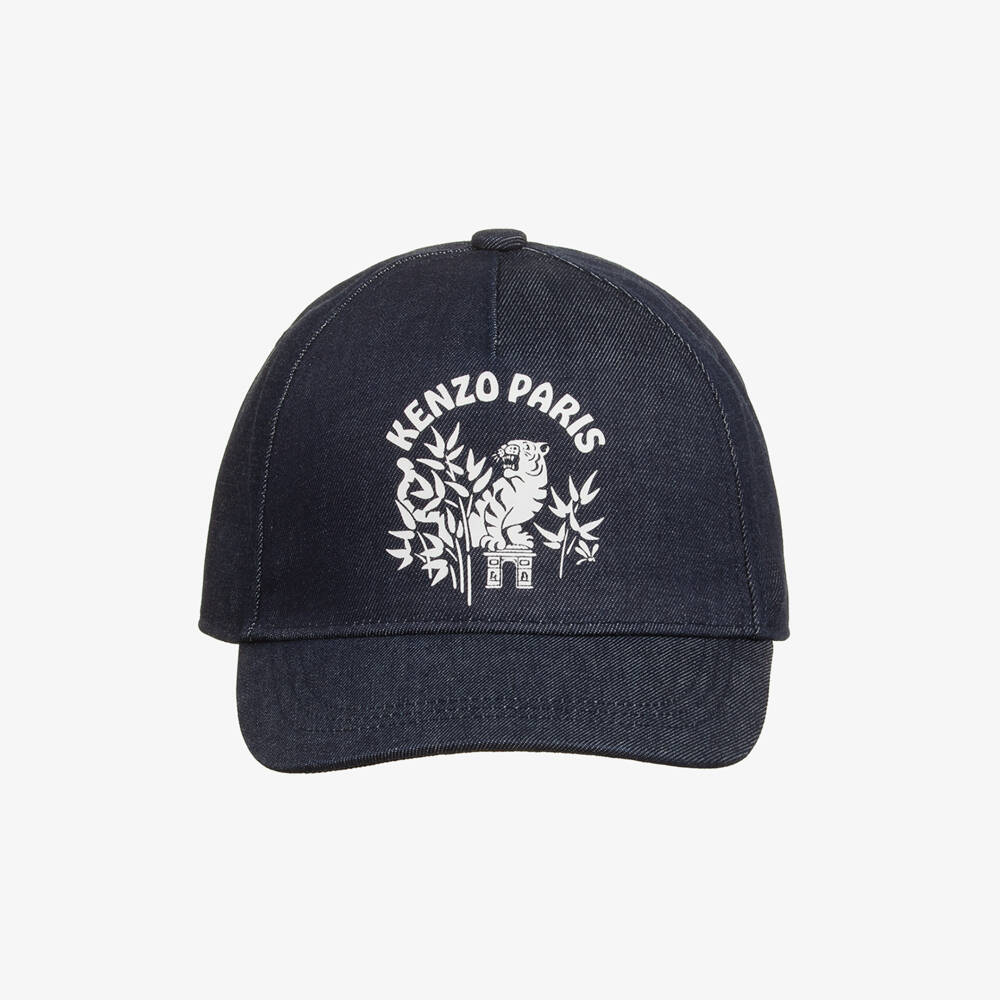 KENZO KIDS-Navy Denim Logo Cap | Childrensalon Outlet