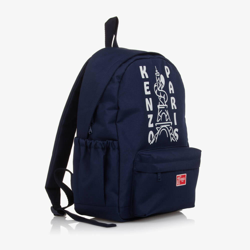 KENZO KIDS-Navy Logo Backpack | Childrensalon Outlet