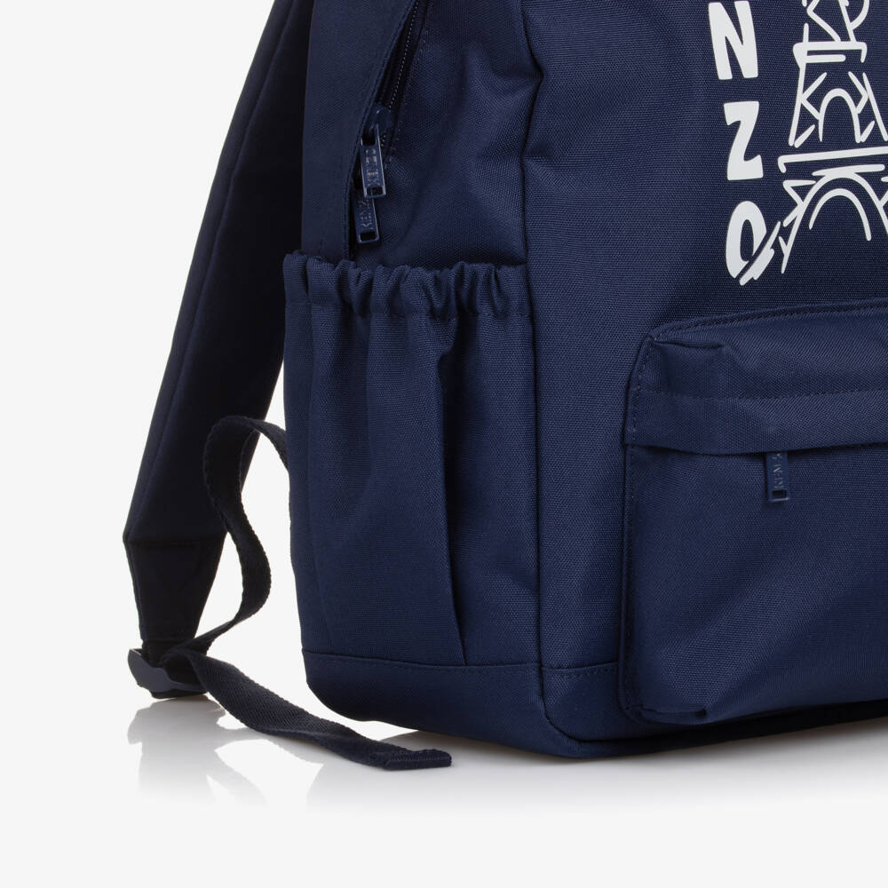 KENZO KIDS-Navy Logo Backpack | Childrensalon Outlet