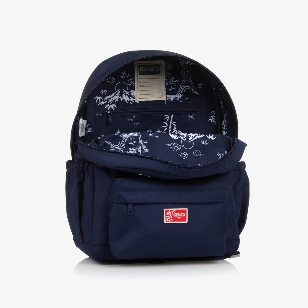 KENZO KIDS-Navy Logo Backpack | Childrensalon Outlet