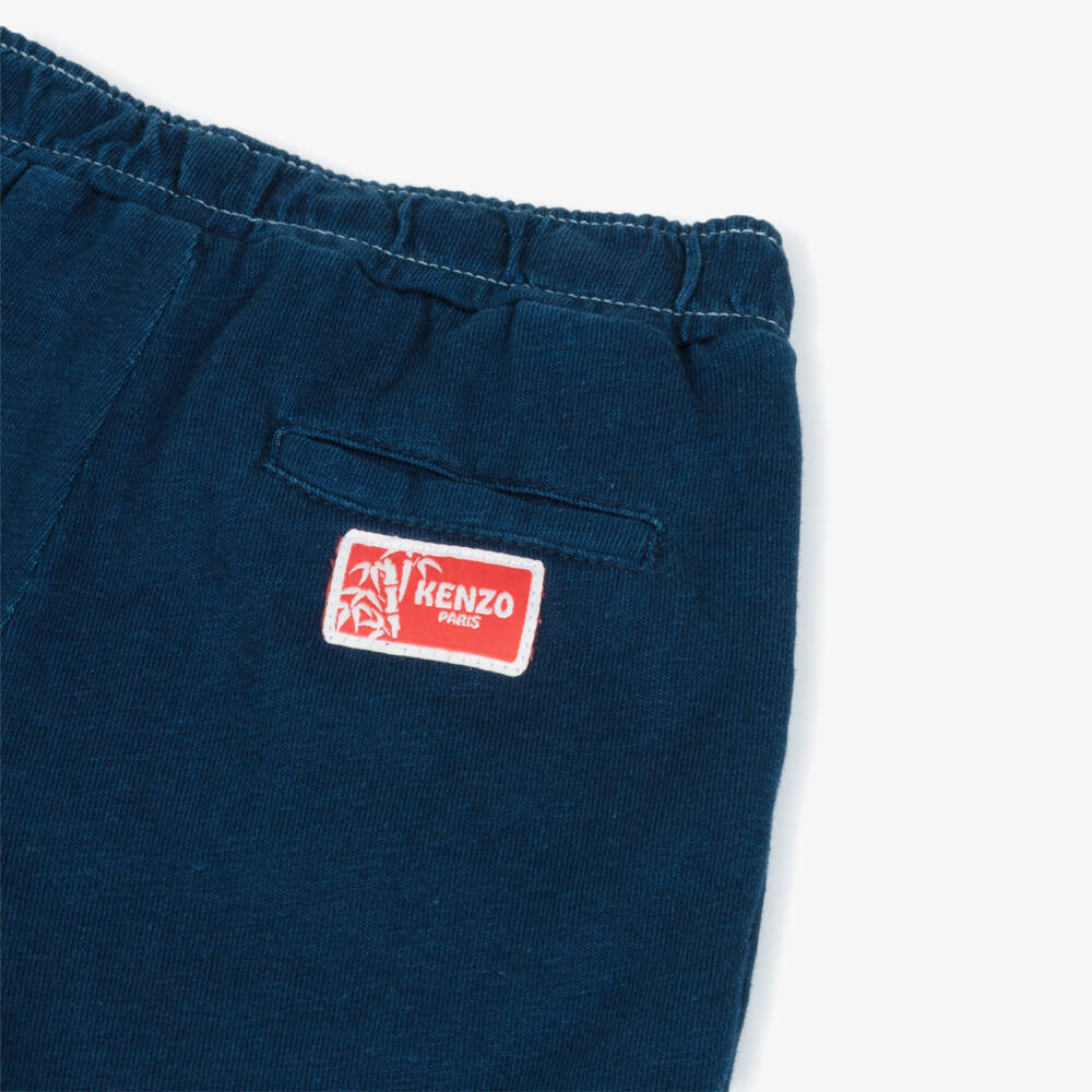 KENZO KIDS-Navy Logo Shorts | Childrensalon Outlet