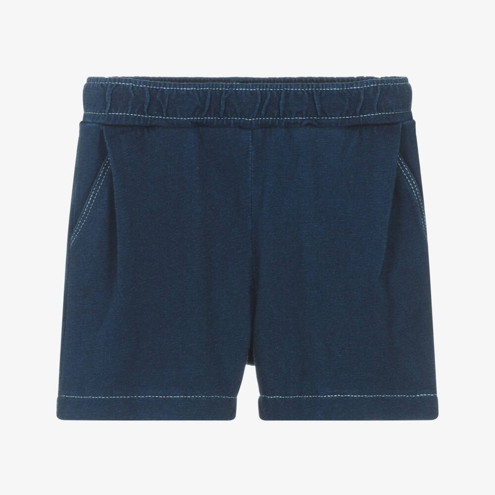KENZO KIDS-Navy Logo Shorts | Childrensalon Outlet