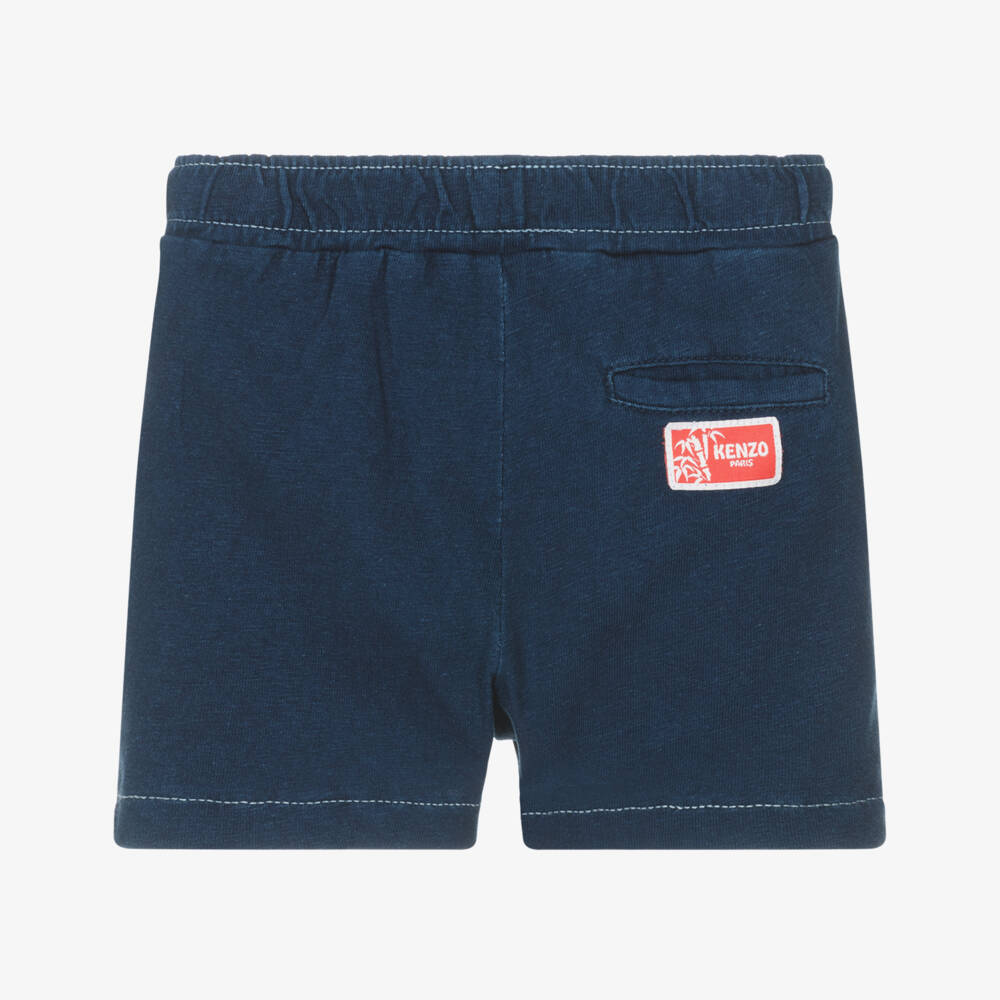 KENZO KIDS-Navy Logo Shorts | Childrensalon Outlet